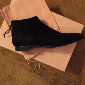 Miu Miu black suede boots